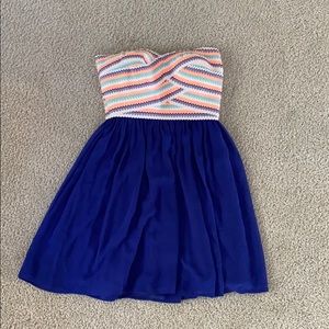Multi-colored StraplessSummer Sun or Party Dress